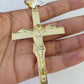 10K Miami Cuban Link Chain Jesus Cross Pendent Charm 6mm 20"-30" Necklace