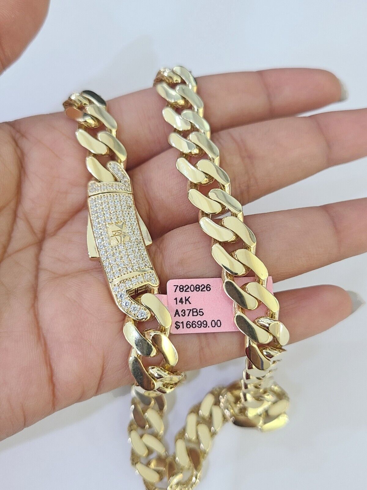 Real 14k Royal Monaco Link Chain 10mm 20-26 inches Yellow Gold Genuine