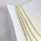 Real 14k Gold Rope Chain Necklace 2mm 2.5mm 3mm 4mm Yellow 14kt Men Women