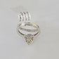 Real 14k White Gold Diamond Ladies Ring SET Pear Lab Created Engagement Wedding