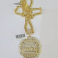 10K Miami Cuban Chain Last Supper Pendent Charm Yellow Gold 6mm 18"-26" Inch