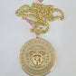 Real 14k Solid Chain Medusa Head Charm Set Miami Cuban Link 6mm Necklace Pendant