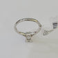 REAL 14k White Gold Diamond Ring Lab Created Ladies Wedding Engagement Genuine