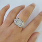 REAL 14k White Gold Diamond Ring Size 10 Wedding Casual Ring Mens Genuine