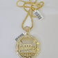 10K Gold Franco Chain Last Supper Charm Length 18-26 inches 3mm REAL Yellow