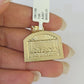 10K Gold Franco Chain Last Supper Charm Pendant 20-26 inches 2.5mm REAL Yellow