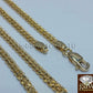 Real 10k Yellow Gold Jesus Cross Charm Pendant 18" Miami Cuban Link Chain SET