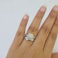 REAL 14k Diamond Ring White Gold Ladies Men Trio SET Wedding Engagement Genuine