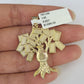 10K Franco Chain Money Tree Pendant Charm Necklace 20"-26" 2.5mm Yellow Gold