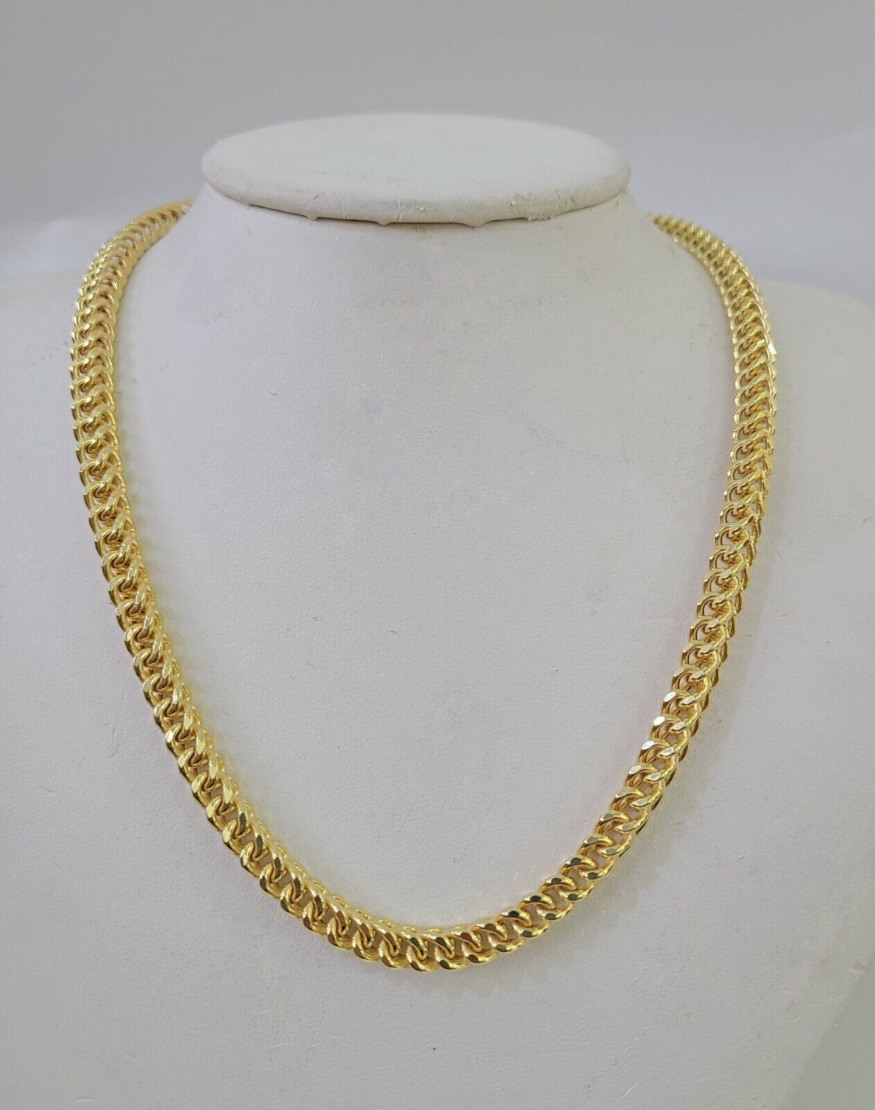 Real 10k Franco Chain Yellow gold 5mm 24inch Necklace lobster lock 10kt