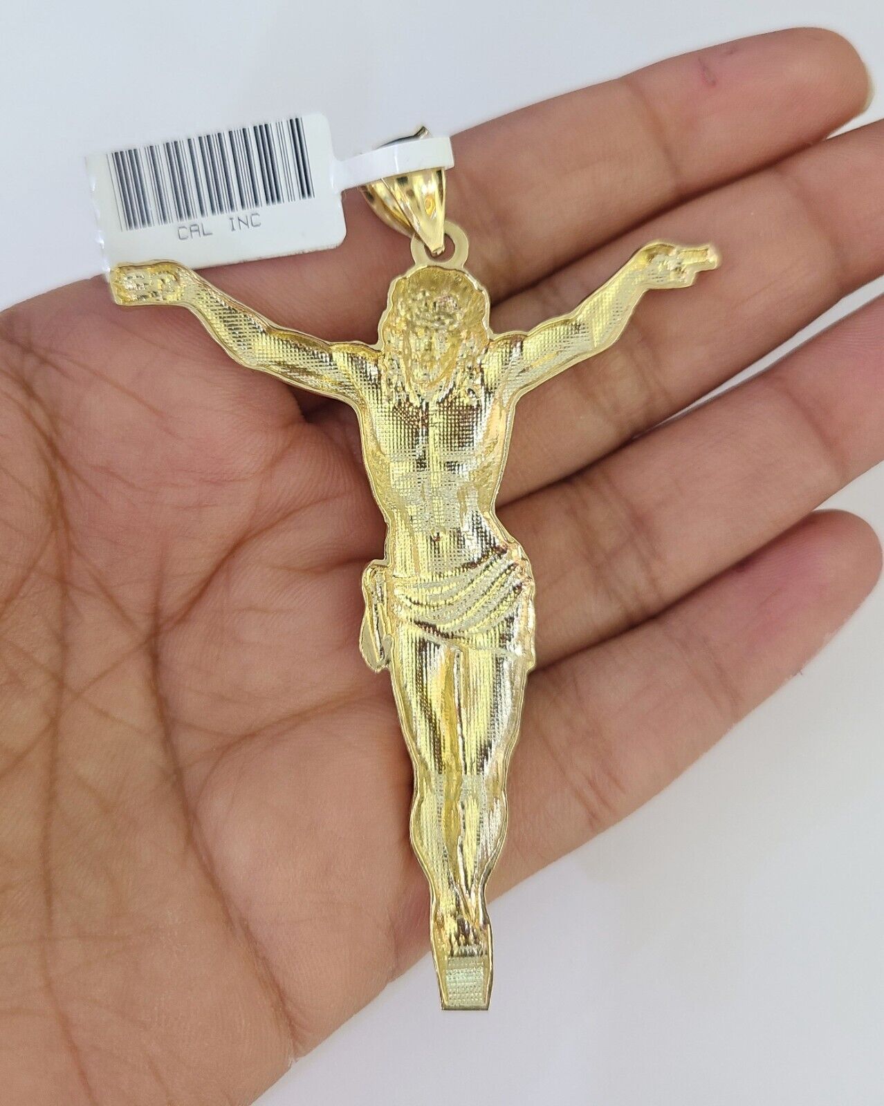 10K Franco Chain Jesus Pendant Charm Necklace 20"-28" 4mm Gold SET Yellow