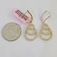 14k Chandelier Dangle Earrings Yellow Gold Push Back Real Women Genuine 14Kt