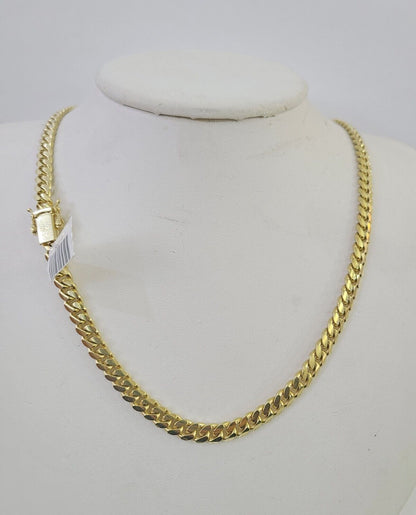 10k Miami Cuban Link Chain Necklace Solid Yellow Gold 6mm 18-26 Inches Real