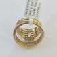 REAL 14k Diamond Ring Yellow Gold Ladies Men Trio SET Wedding Engagement Genuine