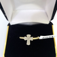 Real 10k Diamond Ladies Ring Jesus Cross Yellow Gold Women Casual