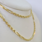 10k Gold Milano Rope chain Solid 4mm 20 Inches Yellow Gold Necklace Real