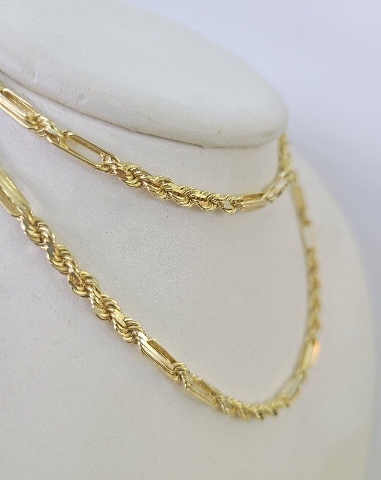 10k Gold Milano Rope chain Solid 4mm 20 Inches Yellow Gold Necklace Real