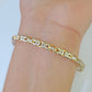 10K Yellow Gold Turkish Byzantine Link Bracelet Solid 4mm 9" inch Real Genuine