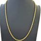 Real 14k Gold Rope Chain Necklace 3mm-6mm 20"-26" Inch Men Women Yellow 14kt