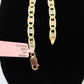 14k valentino Trio Gold Women's Link Bracelet 8" inches 5mm Diamond Cuts