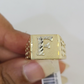 Real 10k Initial F Casual Ring Alphabet Yellow Gold 10kt Genuine