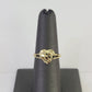 Real 10k Nugget Heart Ring Band Wedding Engagement Women Yellow Gold