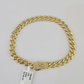 Real 10K Royal Monaco Bracelet Yellow Gold 8" Box Clasp 7mm Genuine Unisex