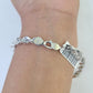 Real 10K Rope Bracelet White Gold 6mm 8Inch Lobster Lock Unisex  Genuine