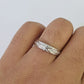 REAL 10k White Gold Diamond Ring Ladies Men Trio SET Wedding Engagement Genuine