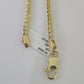 Real 10k Solid Palm Chain Yellow Gold 4mm 18"-26"Men Women Necklace Diamond Cut