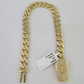 Real 10K Royal Monaco Bracelet Yellow Gold 8.5" Box Clasp 9mm Genuine Mens