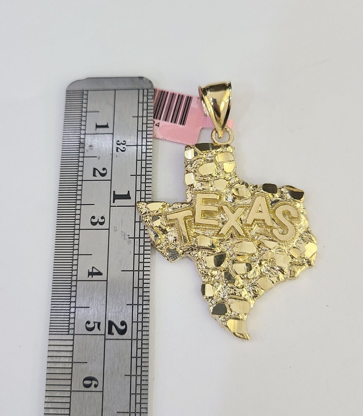 Real 14k Rope Chain Texas Map Charm Yellow Gold Set 5mm 20"-30" Necklace