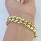 14K Miami Cuban Bracelet Yellow Gold Box Clasp 8" Inch 11mm Link