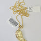 10K Solid Franco Chain Angel Wings Pendant Charm Necklace 18"-24" 1.5mm Gold