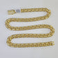 Real 10k Gold Chino ID Chain 9mm 24Inch Yellow Necklace Real gold