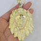 10k Solid Rope Chain Lion Pendant Necklace 7mm 20"-30" SET Charm Real