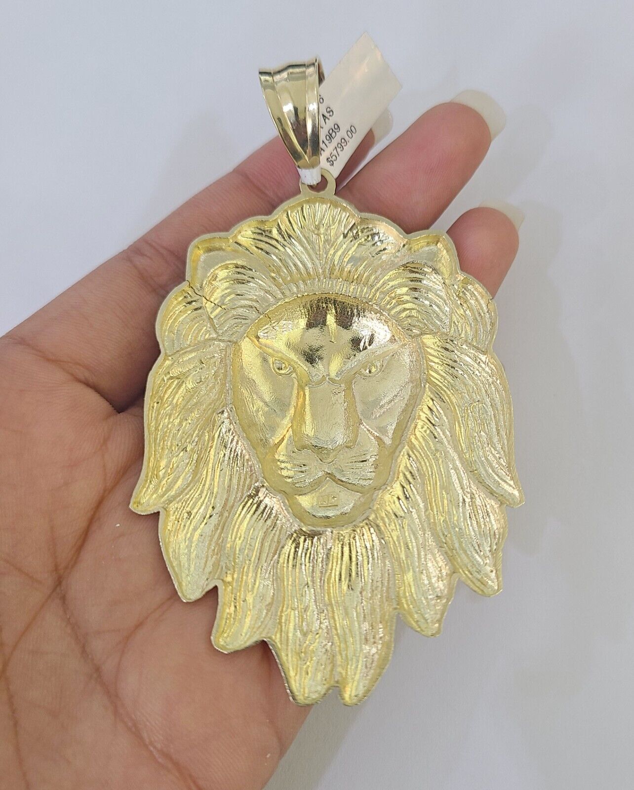 10k Solid Rope Chain Lion Pendant Necklace 7mm 20"-30" SET Charm Real