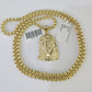 10k Gold Byzantine Necklace Jesus Head Charm 18-28 inch 3mm SET Chain Pendant