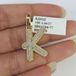 10k Yellow Gold Diamond K Charm Pendant Initial Alphabet Letter Real Genuine