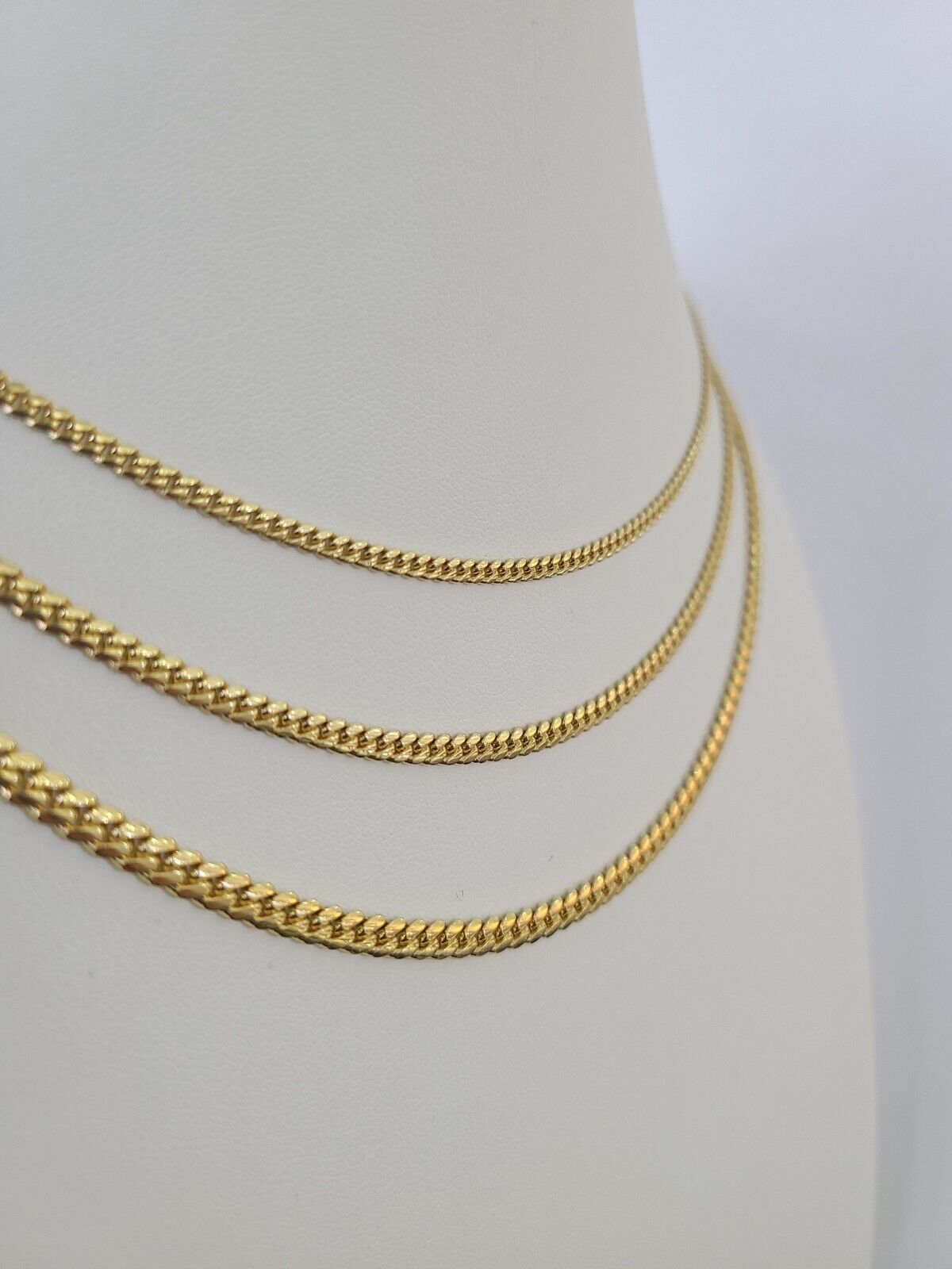 18k Real Solid Miami Cuban Chain Gold 2.5mm 3mm 4mm 24" Inches Genuine Necklace