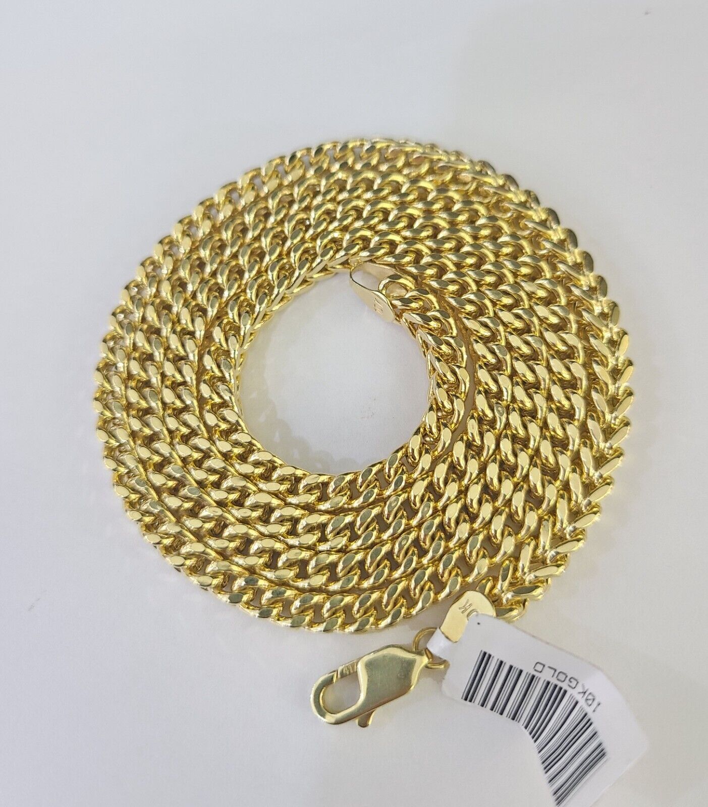 Real 10k Franco Chain Yellow gold 4mm 24inch necklace lobster lock 10kt