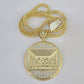 10K Franco Chain Last Supper Pendant Charm Necklace 20"-26" 5mm Gold SET Yellow