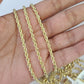 10k Solid Real Rope Chain Necklace 3mm 18"-26" Yellow Gold Men Women Genuine