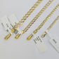 10k Gold Cuban Curb Necklace Chain 3mm-6mm 18-28 Inches 10kt Yellow Diamond Cuts