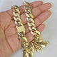 Real 10K Royal Monaco Chain Box Clasp 11mm Gold Necklace 10Kt 24" Genuine