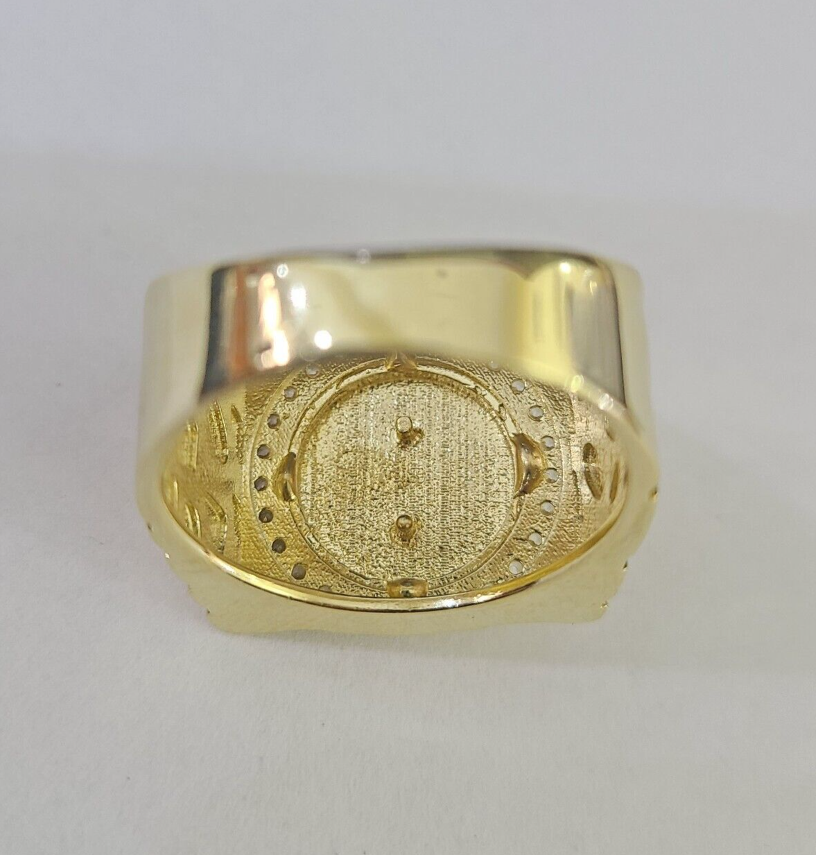 Real 10k Ring Medusa Head Fancy Design Yellow Gold Men Casual 10kt