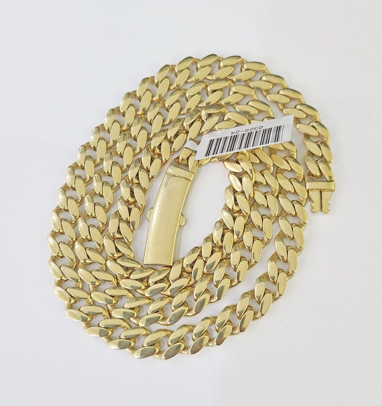 Real 10k Royal Monaco Chain 6mm 20 inches Yellow Gold Necklace Men Women