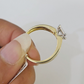 Real 10k Diamond Ladies Ring Yellow Gold Women Casual Genuine Wedding