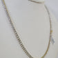 10k Diamond Chain Necklace Yellow Gold Men Women Diamond Cuts Real Genuine