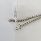 10K White Gold Diamond Bracelet Women Ladies 7" REAL Genuine Gold